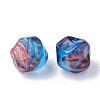 Two Tone Transparent Spray Painted Acrylic Bead X-ACRP-T005-29-2