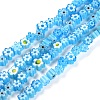 Handmade Millefiori Glass Bead Strands X-LAMP-J035-4mm-09-4