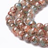 Spray Painted Glass Beads Strands X-GLAA-A038-C-76-3