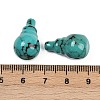 Dyed Synthetic Turquoise 3 Hole Guru Beads G-C198-01A-07-3