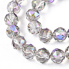 Electroplate Transparent Glass Beads Strands EGLA-N002-34C-C06-3