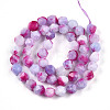 Dyed Natural White Jade Beads Strands G-T139-8mm-45S-3