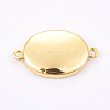 Brass Cabochon Connector Settings KK-F748-26G-2