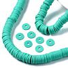 Flat Round Handmade Polymer Clay Beads CLAY-R067-10mm-34-6