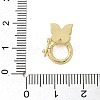 Brass Micro Pave Clear Cubic Zirconia Twister Clasps KK-P293-02D-G-3