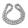 Electroplated Natural Lava Rock Beads Strands G-K388-04B-07-1