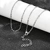 Non-Tarnish 304 Stainless Steel Cable Chain Necklace STAS-T040-PJ204-80-2