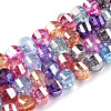 Transparent Electroplate Glass Beads Strands EGLA-N006-078I-1