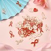 60Pcs 12 Styles Light Gold Tone Zinc Alloy Enamel Pendants ENAM-CJ0003-59-5