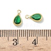 Brass Glass Charms KK-Z136-15G-01-3