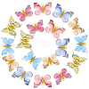 18Pcs 6 Styles Cloth Butterfly Alligator Hair Clip OHAR-GF0001-39-1