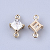 Transparent Glass Links connectors X-GLAA-T007-14H-2