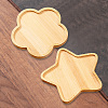 2Pcs 2 Styles Bamboo Saucer for Succulent Planter Pots AJEW-GF0011-43-3