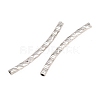 Brass Texture Curved Tube Beads KK-H250-01B-P-2