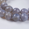 Natural Striped Agate/Banded Agate Beads Strands G-G581-10mm-09-3