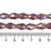 Transparent Electroplate Glass Beads Strands EGLA-N013-T10mm-B02-4