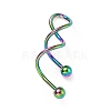 316 Stainless Steel Spiral Barbell AJEW-G042-02M-3