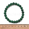 Synthetic Malachite(Dyed) Bead Stretch Bracelets BJEW-K212-B-031-3