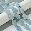 Natural Aquamarine Beads Strands G-C098-A10-01-2