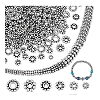 660Pcs 6 Styles Tibetan Style Beads TIBEB-PH0005-34-6