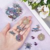 CHGCRAFT 20Pcs 5 Style Plated Alloy Pendants FIND-CA0005-72-3