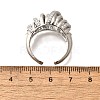 Brass Micro Pave Clear Cubic Zirconia Cuff Rings for Women RJEW-Q008-04P-3