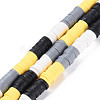 Fixed 4 Color Handmade Polymer Clay Bead Strands CLAY-S096-029B-1