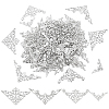 100Pcs 4 Styles Iron Filigree Joiners Sets IFIN-PH0002-18P-1