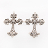 Alloy Rhinestone Cross Big Gothic Pendants LS-ALRI-1475-RS-1