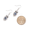 Alloy Charm with Resin Evil Eye Dangle Earring EJEW-JE04926-6