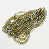 Electroplate Glass Faceted Rondelle Beads Strands EGLA-D020-8x5mm-M-3