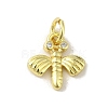 Brass Micro Pave Clear Cubic Zirconia Charms KK-M283-26A-01-1