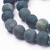 Natural Moss Agate Beads Strands G-F520-58-8mm-3