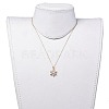 Brass Micro Pave Cubic Zirconia Pendant Necklaces NJEW-JN02523-M-7