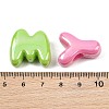 AB Color Plated Opaque Acrylic European Beads AC-CBAE09B-02-3