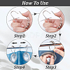 12Pcs Butterfly Acrylic with Iron Shower Curtain Rings for Bathroom HJEW-NB00293-3