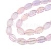 Painted Transparent Glass Beads Strands GLAA-E033-06B-04-3