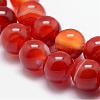Natural Striped Agate/Banded Agate Bead Strands G-K166-13-12mm-3