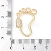 Rack Plating Brass Micro Pave Cubic Zirconia keychain Clasps KK-K374-03F-G-3