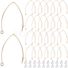 40Pcs 304 Stainless Steel Earring Hooks STAS-SP0001-40G-1