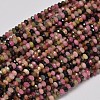 Faceted Rondelle Natural Tourmaline Bead Strands G-F269-44-1