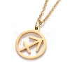 304 Stainless Steel Pendant Necklaces NJEW-Z004-08G-3