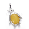 Natural Agate Pendants G-L512-A-M-3