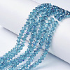 Electroplate Transparent Glass Beads Strands EGLA-A034-T2mm-F17-1