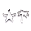 Non-Tarnish Stainless Steel Mixed Beach Series Shaped Cookie Candy Food Cutters Molds DIY-H142-05P-2