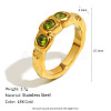 316L Surgical Stainless Steel Pave Cubic Zirconia Finger Rings WGCD260-01-3