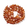 Natural Striped Agate/Banded Agate Beads Strands G-A246-8mm-03-6