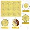 34 Sheets Self Adhesive Gold Foil Embossed Stickers DIY-WH0509-018-3