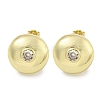 Brass Micro Pave Cubic Zirconia Stud Earrings for Women EJEW-E312-01B-G-1