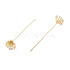 Brass Flower Head Pins FIND-B009-07G-2